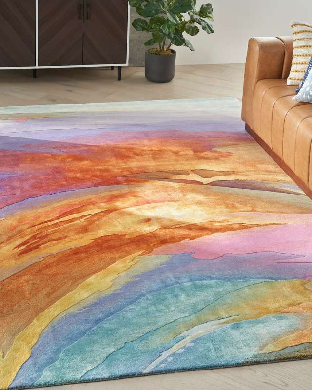 Bright Hand-Tufted Rug, 5' x 8'