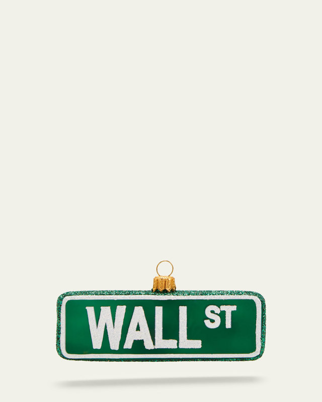 Wall St. Sign Christmas Ornament