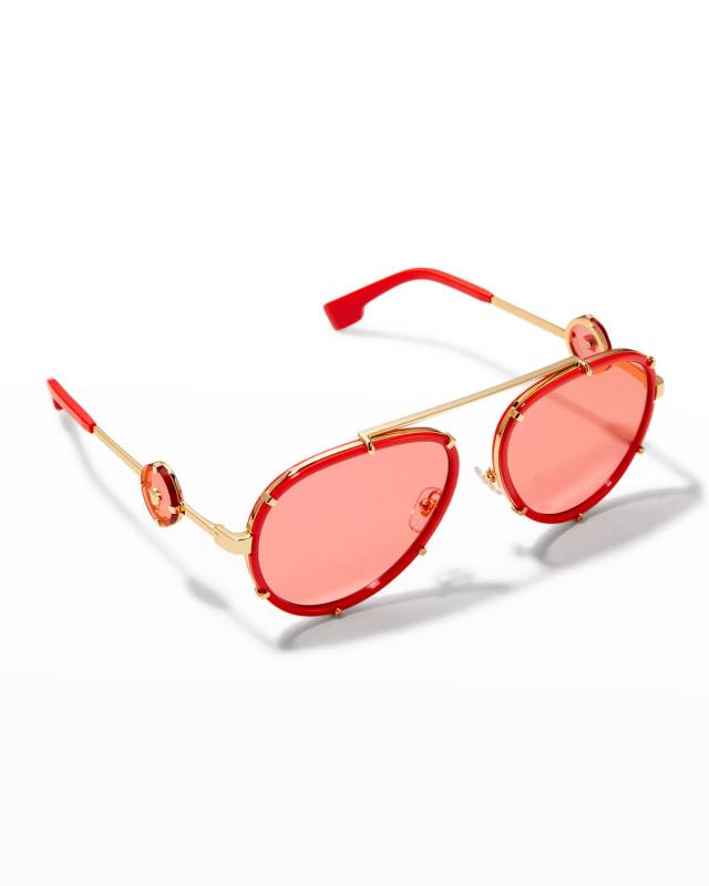 Medusa Metal Aviator Sunglasses