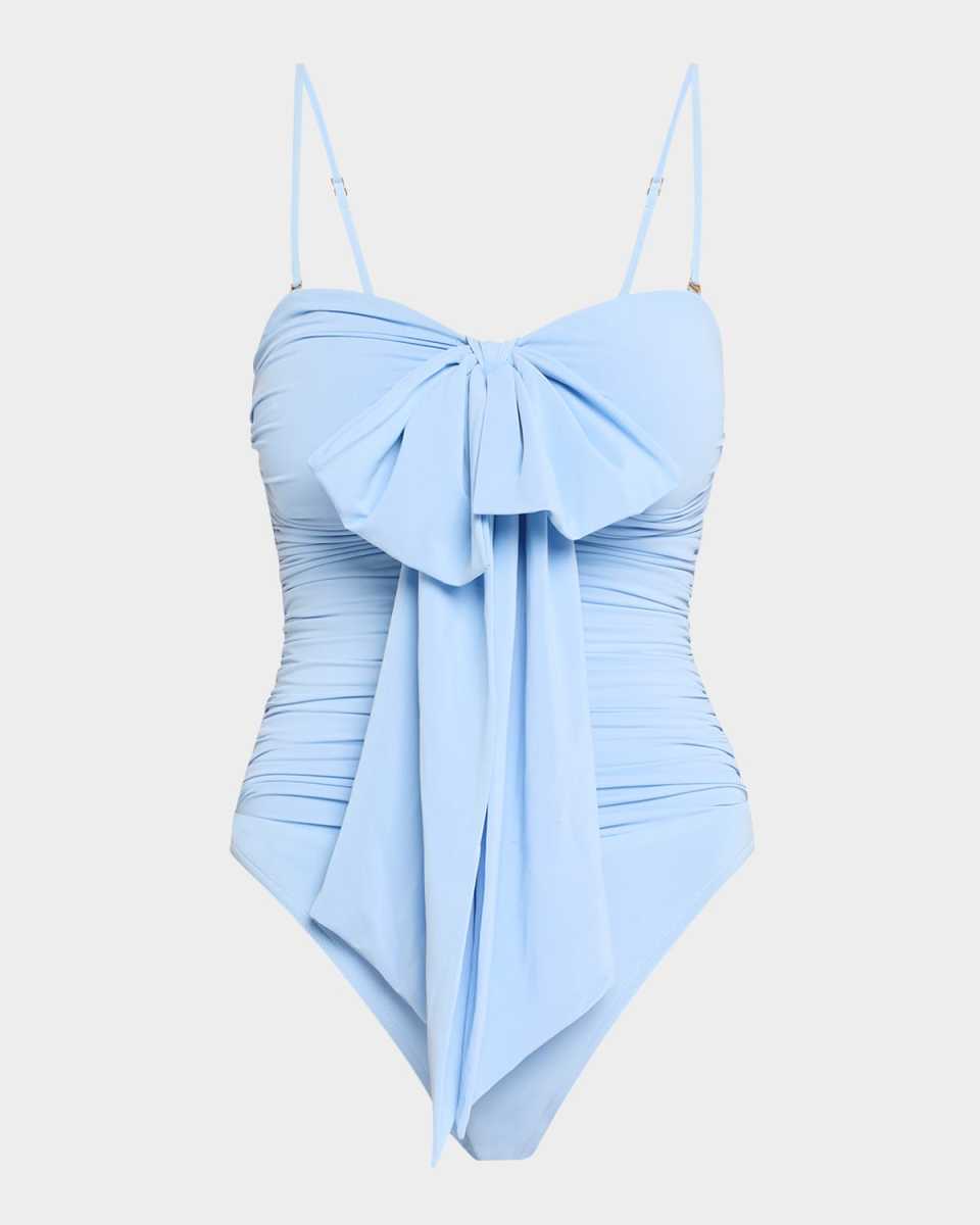 Acacia Drape Bow One-Piece Swimsuit