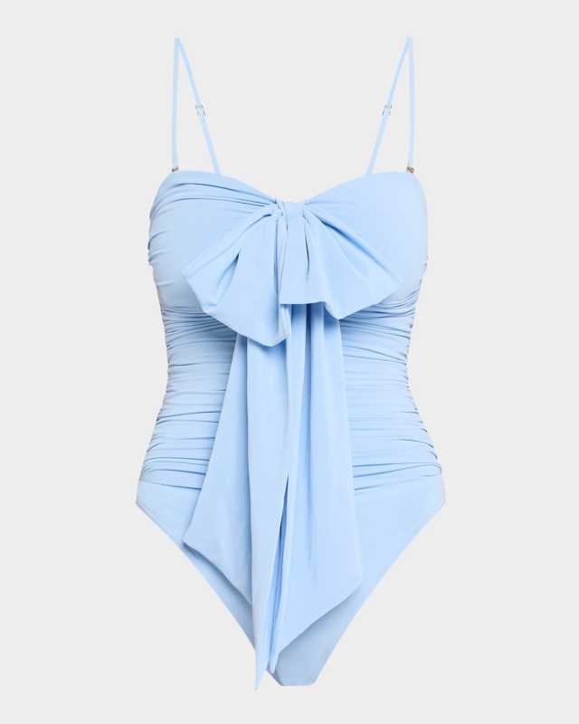 Acacia Drape Bow One-Piece Swimsuit