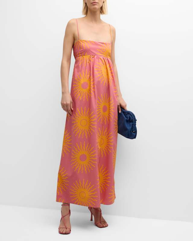 Pala Tie-Back Organic Cotton Midi Dress
