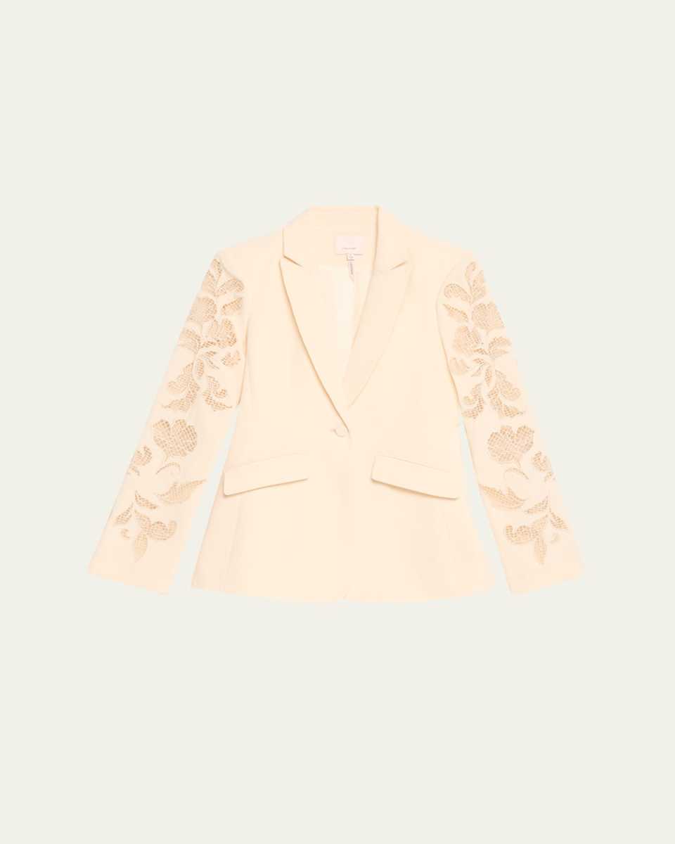 Cheyenne Cutout Paisley Embroidered Blazer