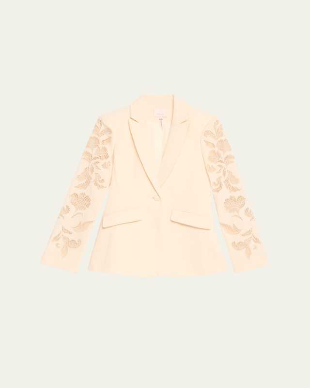 Cheyenne Cutout Paisley Embroidered Blazer