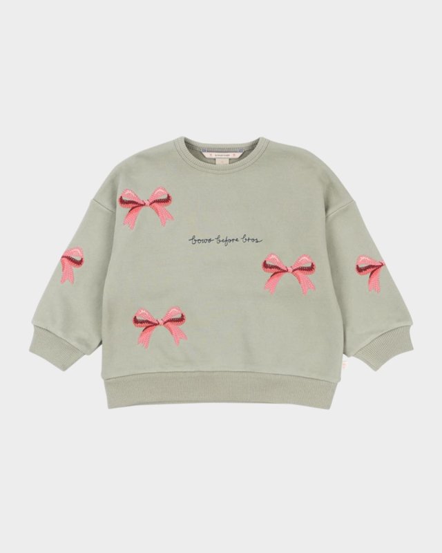 Girl's Lou Sweatshirt W/ Bows, Size 6M-10