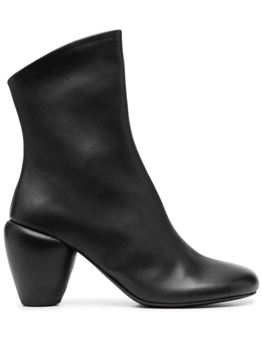 80mm leather ankle boots