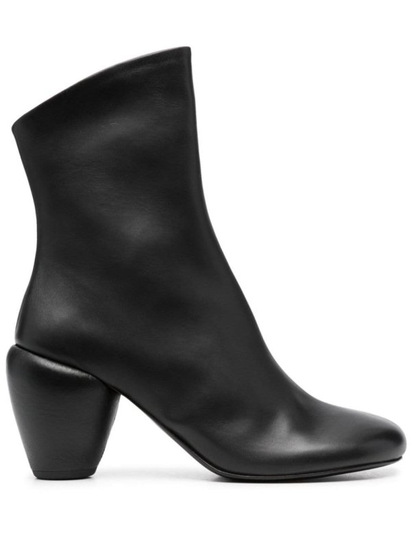 80mm leather ankle boots