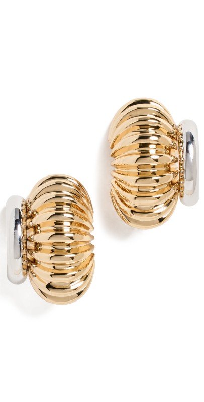 DEMARSON Lexi Earrings 12K Shiny Gold/Ir