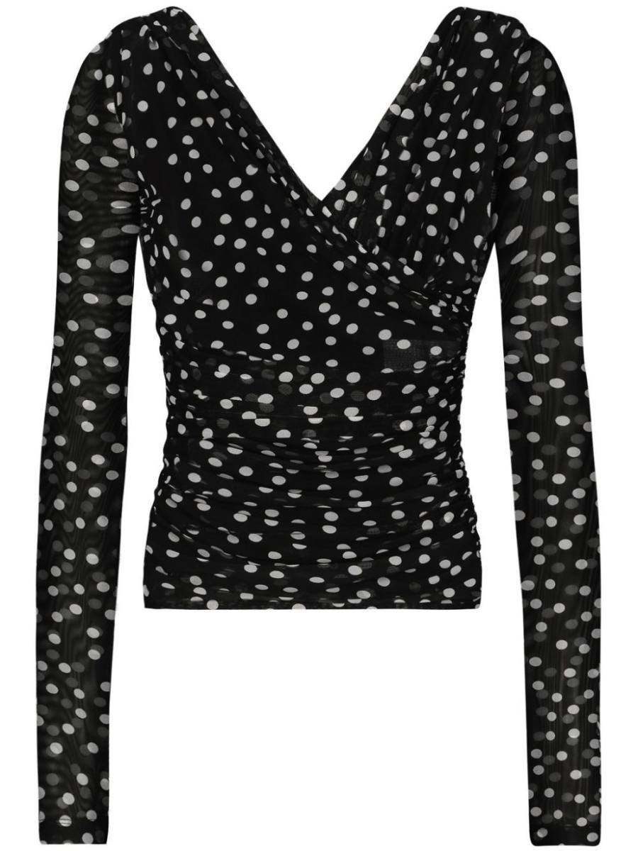 polka-dot tulle top