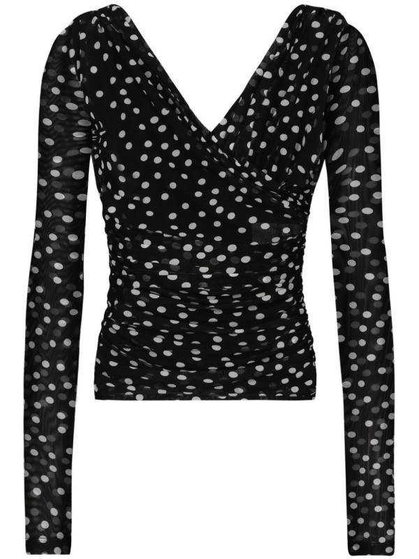 polka-dot tulle top