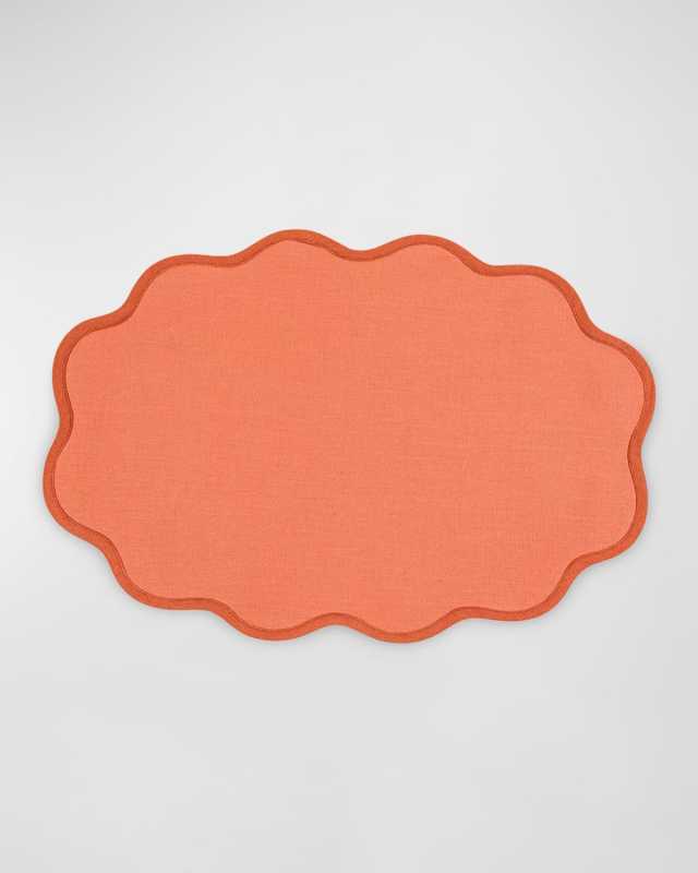 Scallop Edge Oval Placemats, Set of 4