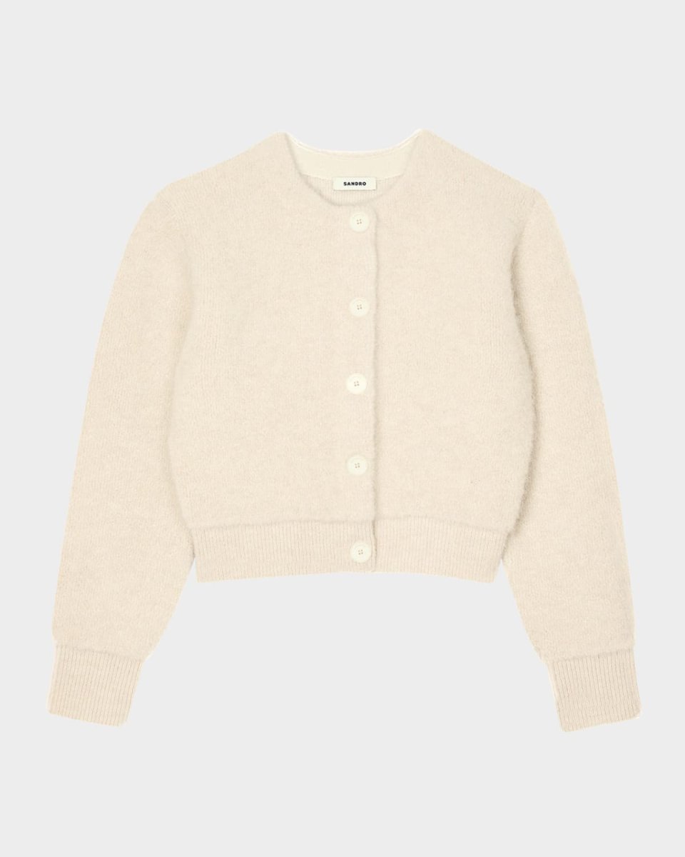 Creamy Wool-Blend Cardigan