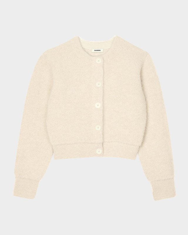 Creamy Wool-Blend Cardigan