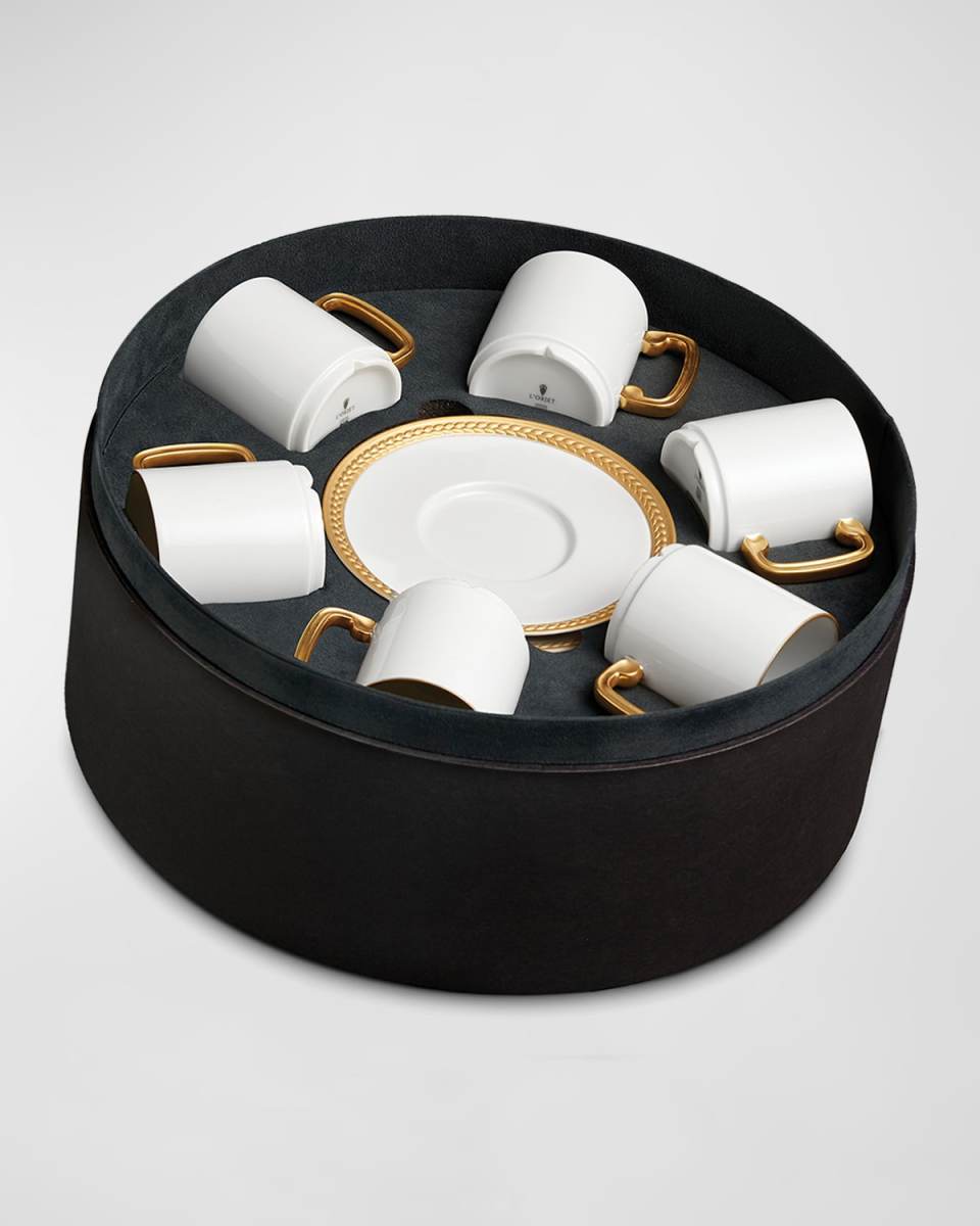 Soie Tressee 7-Piece Espresso Cup & Saucer Set