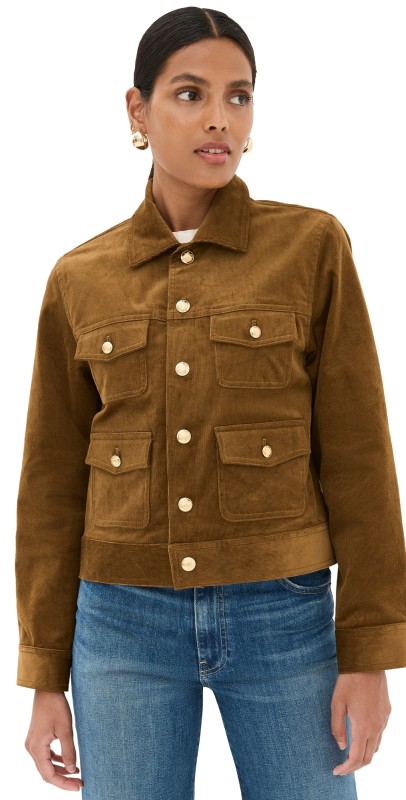 Nili Lotan Lizeth Corduroy Jacket Camel