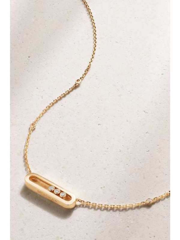 MESSIKA Baby Move 18-karat gold diamond necklace