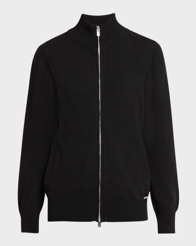 Cashmere Knit Zip Jacket