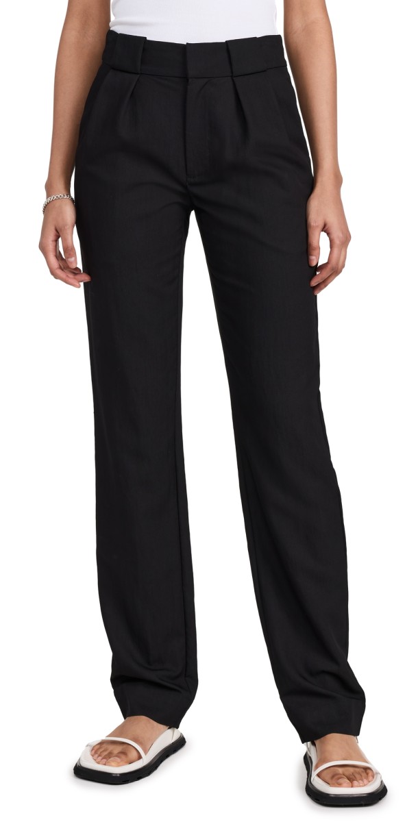 Proenza Schouler White Label Drapey Suiting Trousers Black