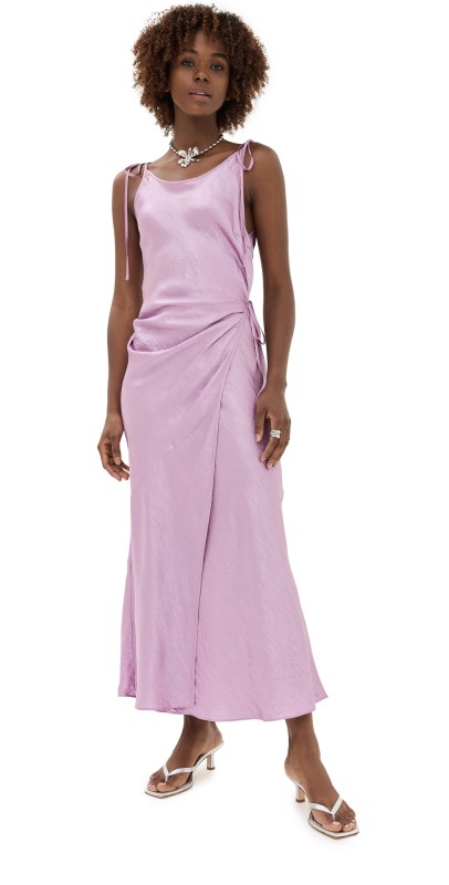 Acne Studios Sleeveless Wrap Dress Lilac Purple