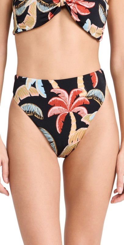 FARM Rio Coconut Night Bikini Bottoms Coconut Night Black