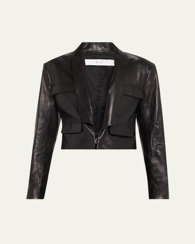 Cybele Cropped Leather Jacket