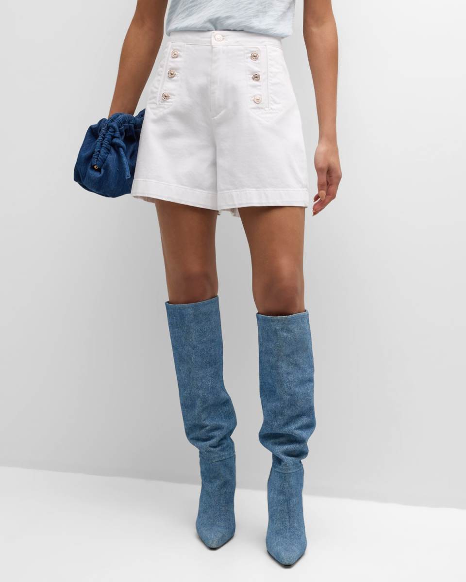 Marina Denim Sailboat Shorts