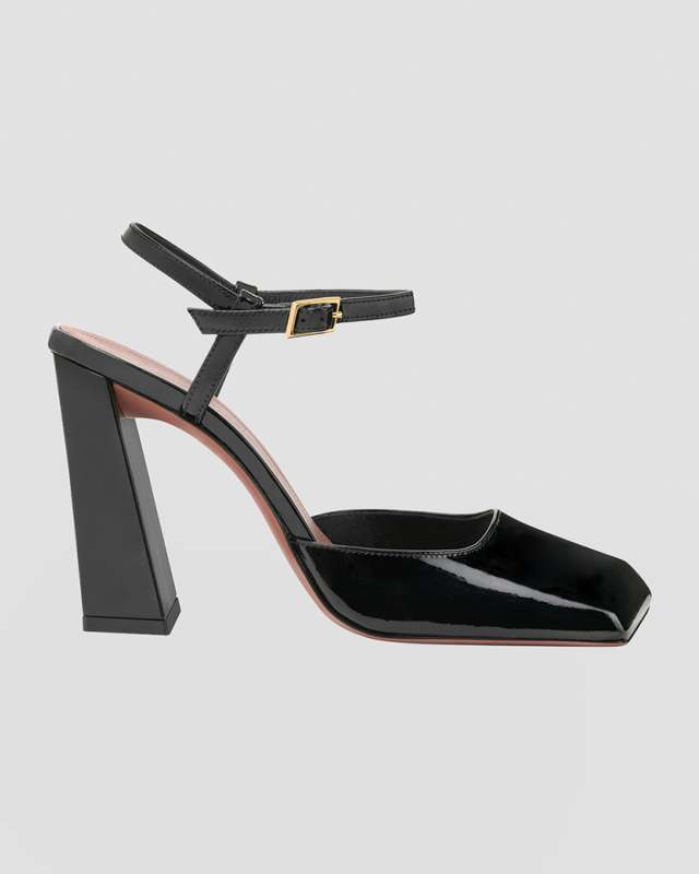 Charlotte Patent Ankle-Strap Pumps