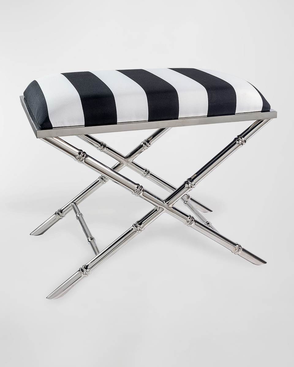 Lauderdale Nickel Striped Bench