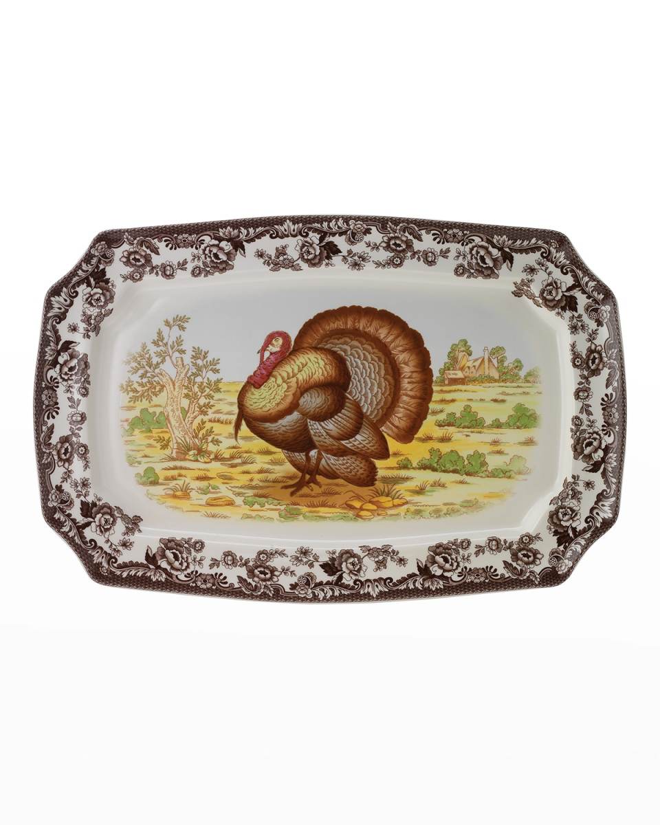 Woodland Turkey Rectangular Platter