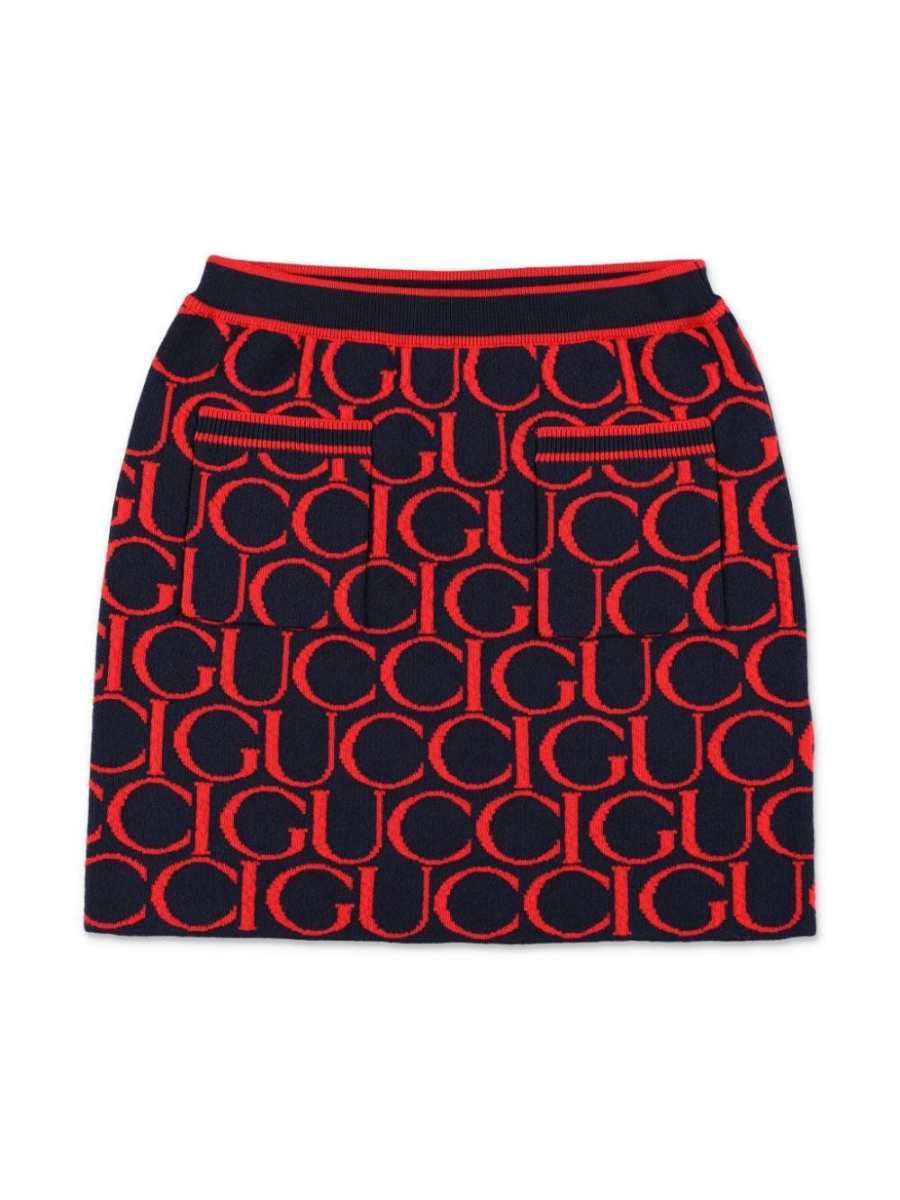 wool-jacquard skirt
