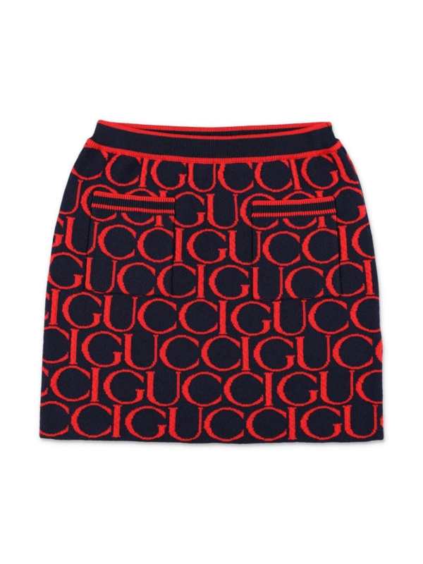 wool-jacquard skirt