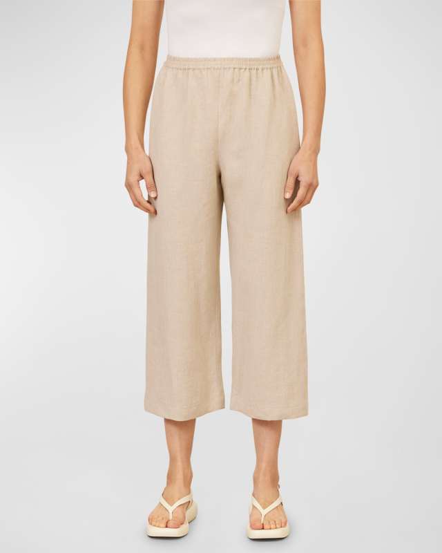 Cropped Linen Trousers