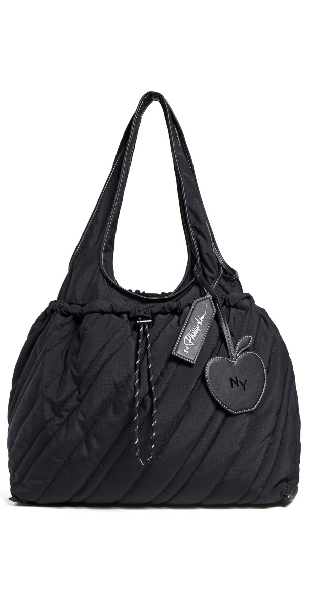 3.1 Phillip Lim Recycled Ripstop Quilted Market Tote Black