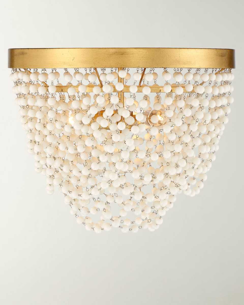 Fiona 3-Light Antique Gold Ceiling Mount