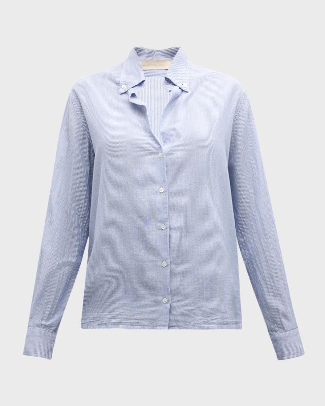 Druyat Striped Button-Down Cotton Shirt