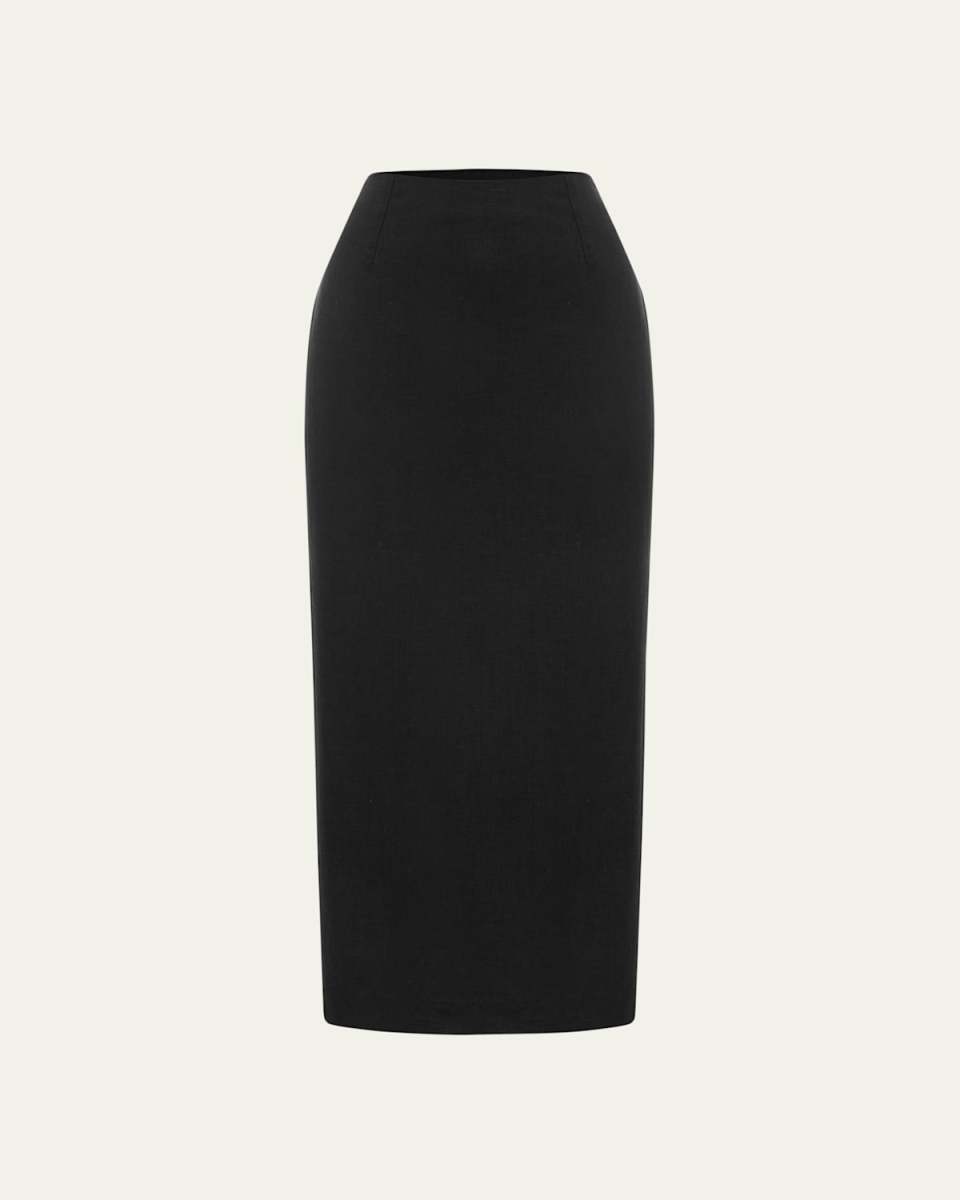 Nancy Linen Pencil Skirt