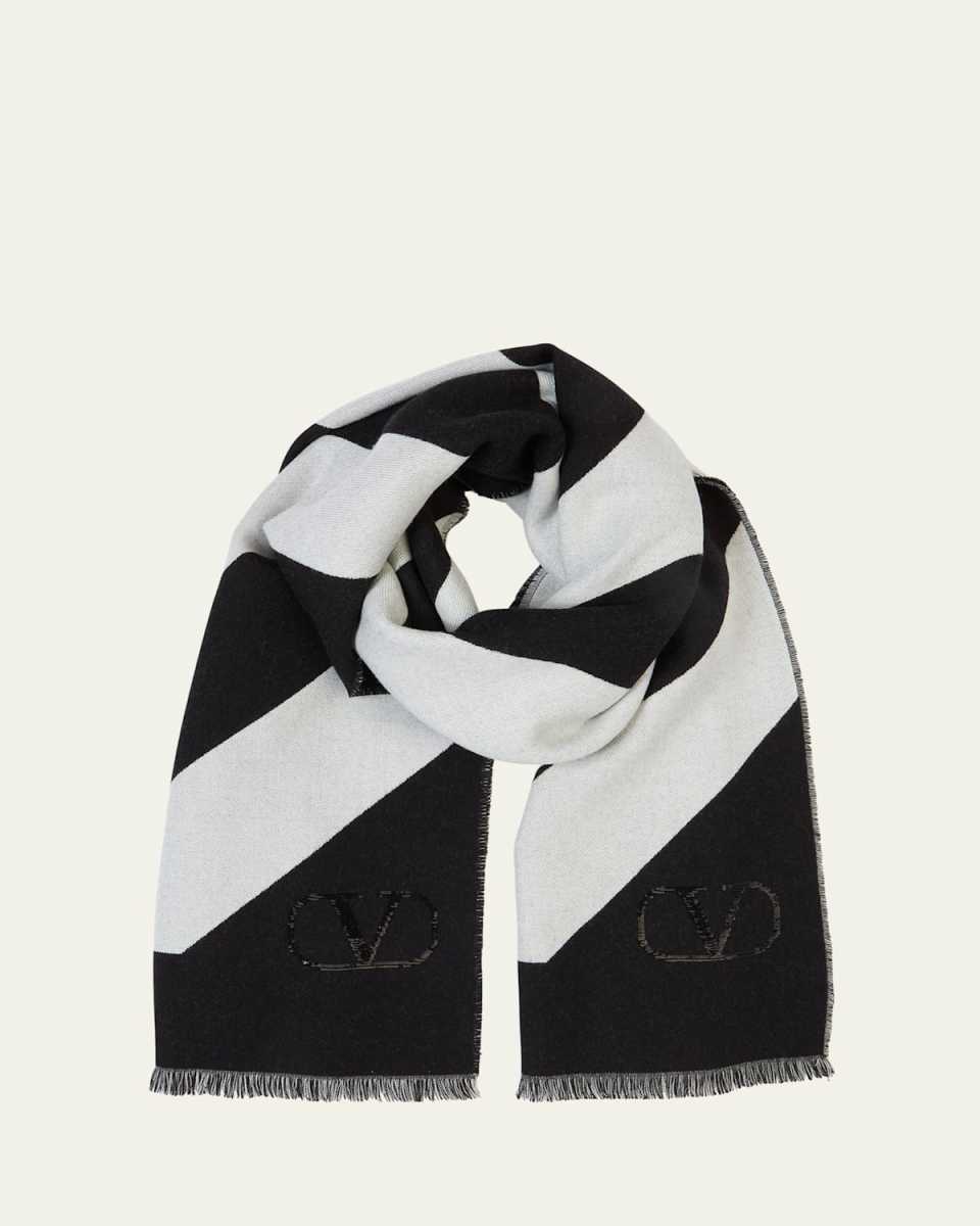 Stripe Wool-Silk Stole