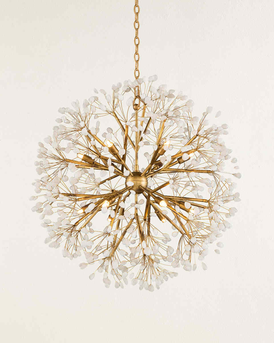 28.5" Spherical 12-Light Quartz Chandelier