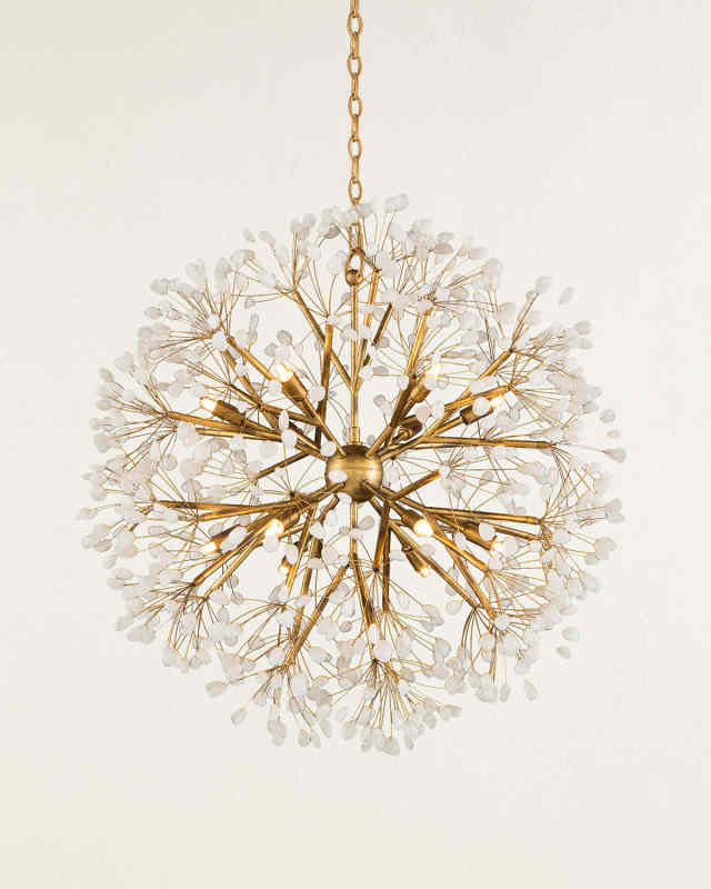 28.5" Spherical 12-Light Quartz Chandelier