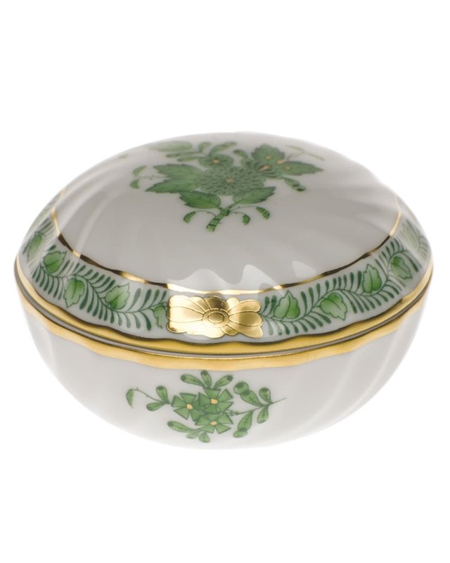 Chinese Bouquet Green Ring Box