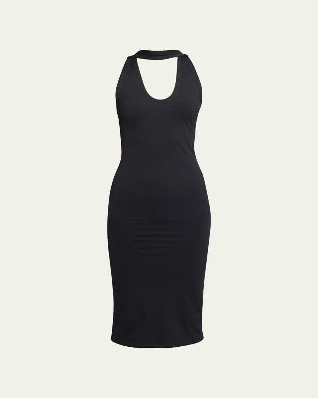 Knit Midi Halter Dress