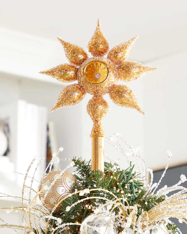 Golden Star Christmas Tree Topper