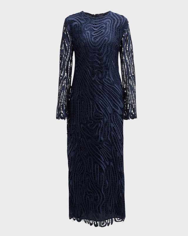 Vanina A-Line Lace Midi Dress