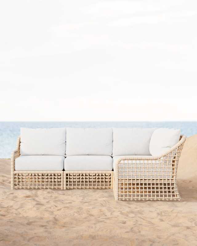 Kiwah 4-Piece Outdoor Sectional, Polar