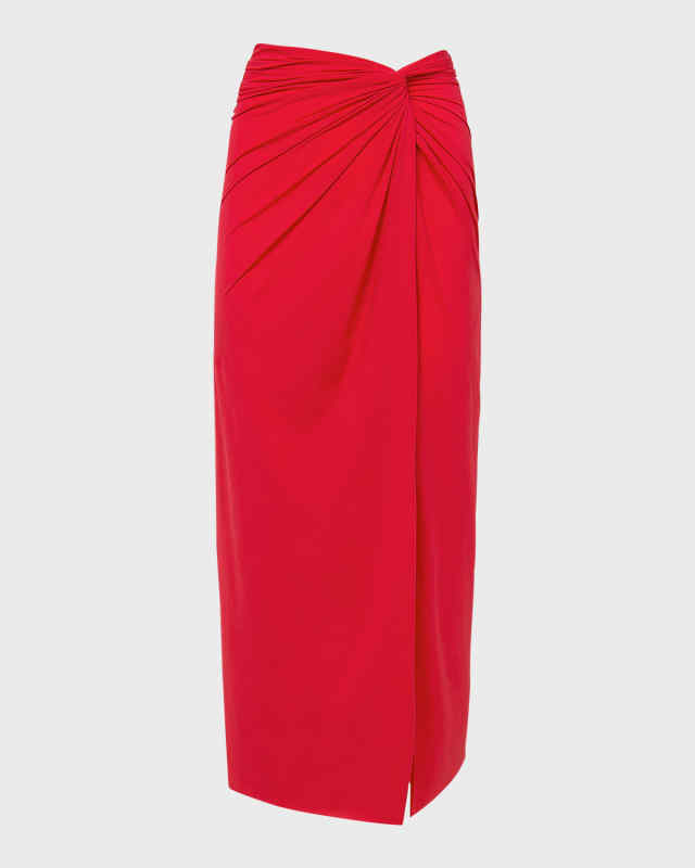 Solid Karen Midi Skirt