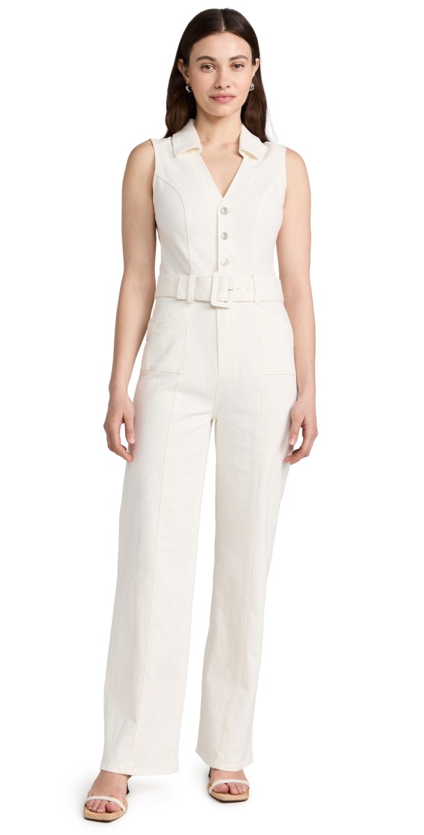 PAIGE Sasha Jumpsuit 32 Tonal Ecru