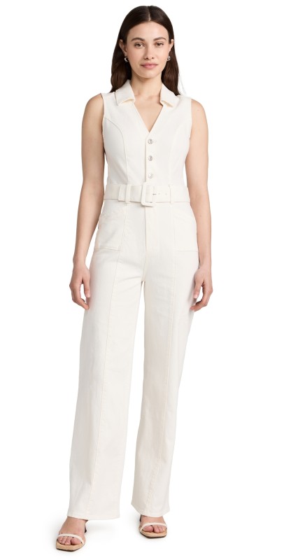 PAIGE Sasha Jumpsuit 32 Tonal Ecru