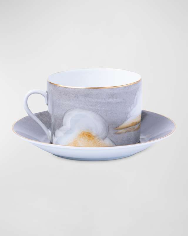 Straight Breakfast Mug & Saucer Set