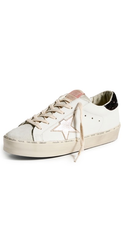 Golden Goose Hi Laminated Star Glitter Heel Sneakers WHITE/ICE/PLATINUM/BROWN