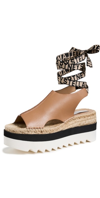 Stella McCartney Gaia Alter Sporty Mat Espadrilles Brandy